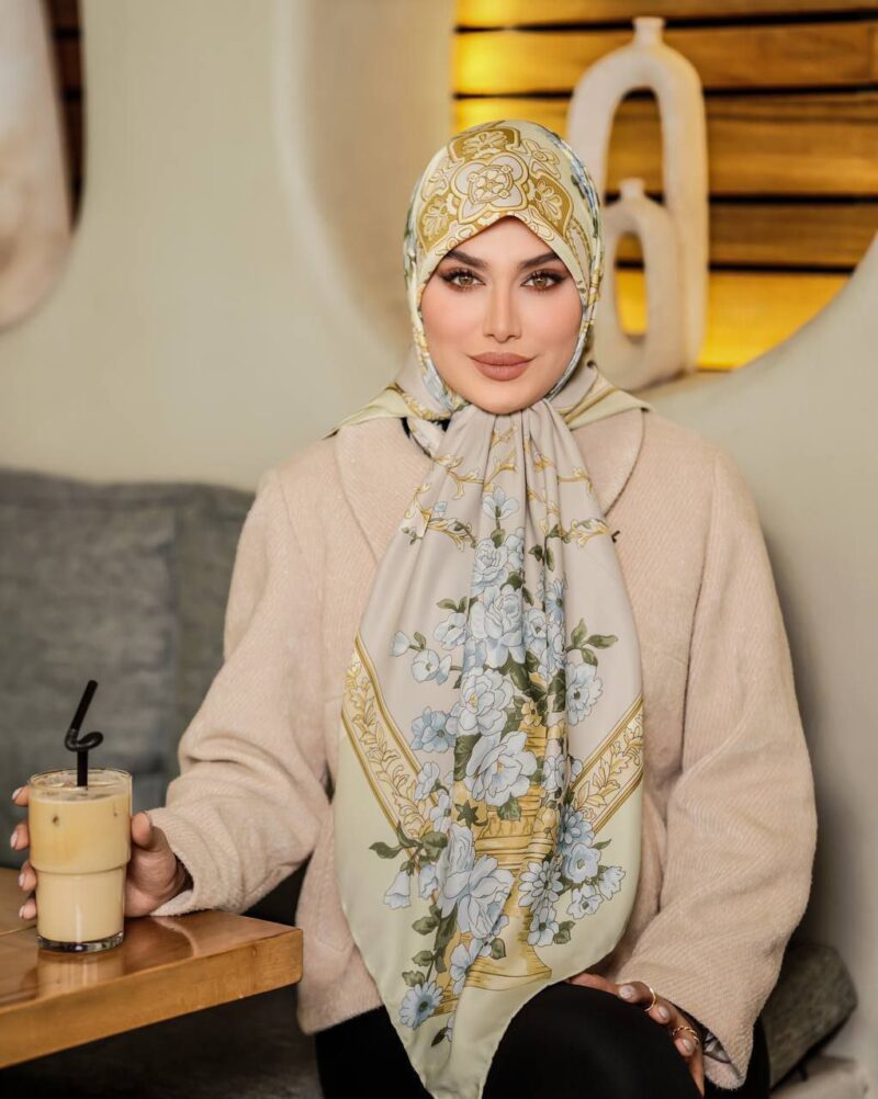 10387 روسری رنگی طرح دار کد 10387 - Image 1