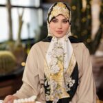 روسری رنگی طرح دار کد 10388