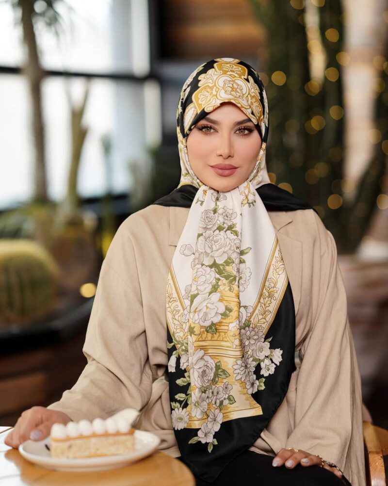 10388 روسری رنگی طرح دار کد 10388 - Image 1