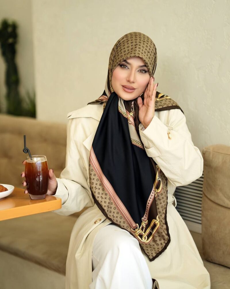 10397 روسری رنگی طرح دار کد 10397 - Image 1