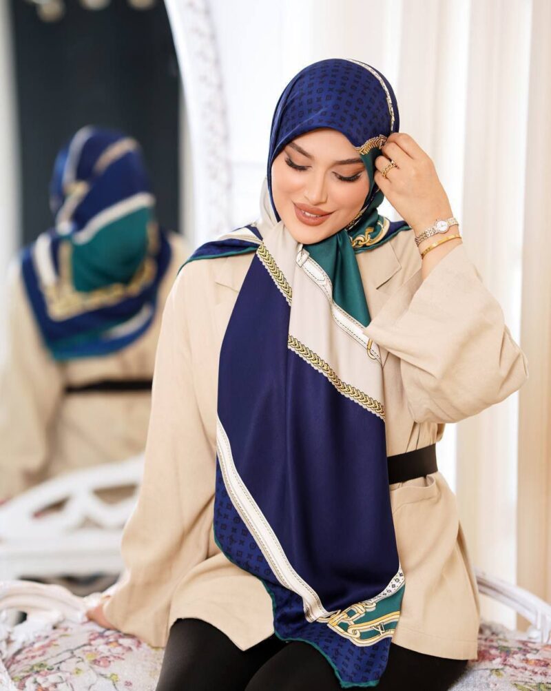 روسری رنگی طرح دار کد 10402 - Image 1