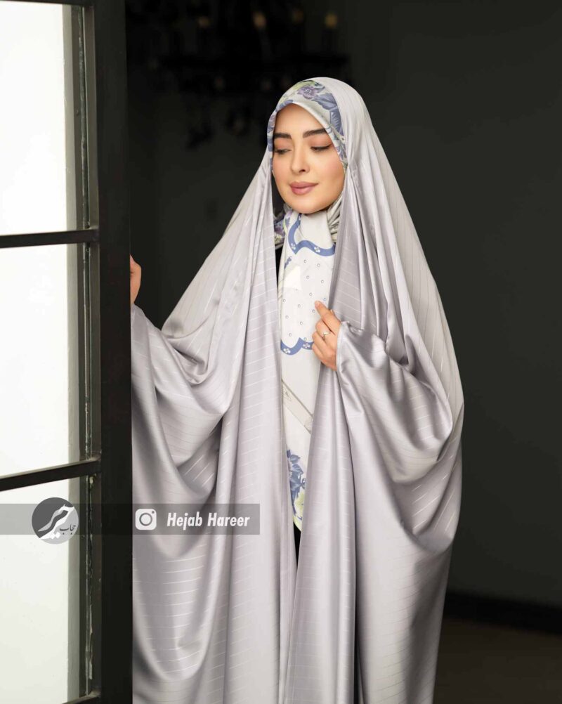 قواره چادر سیلک لاین لمه ساده کد 10444 - Image 2