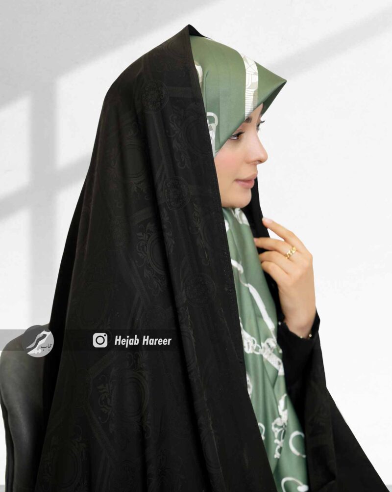 10528-2 چادر مشکی طرحدار ایرانی کد 10528 - Image 1
