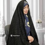 چادر مشکی طرحدار ایرانی کد 10535