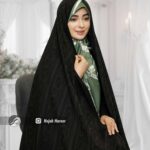 چادر مشکی طرحدار ایرانی کد 10536