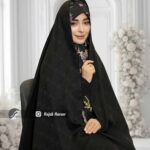 چادر مشکی طرحدار ایرانی کد 10539