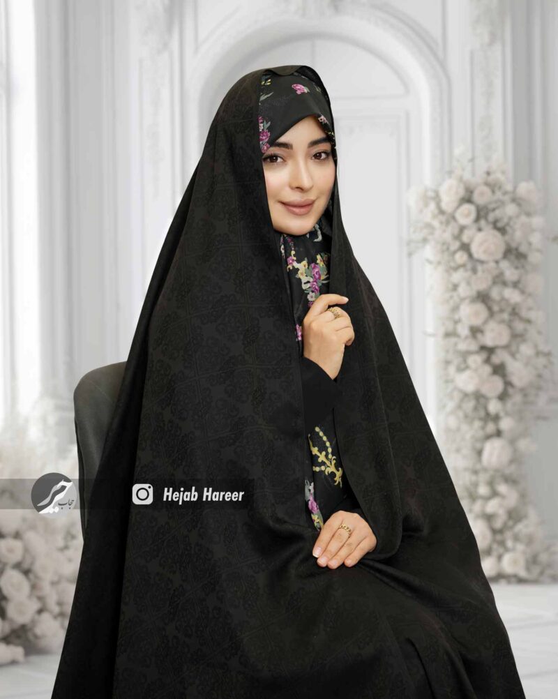 چادر مشکی طرحدار ایرانی کد 10539 - Image 1