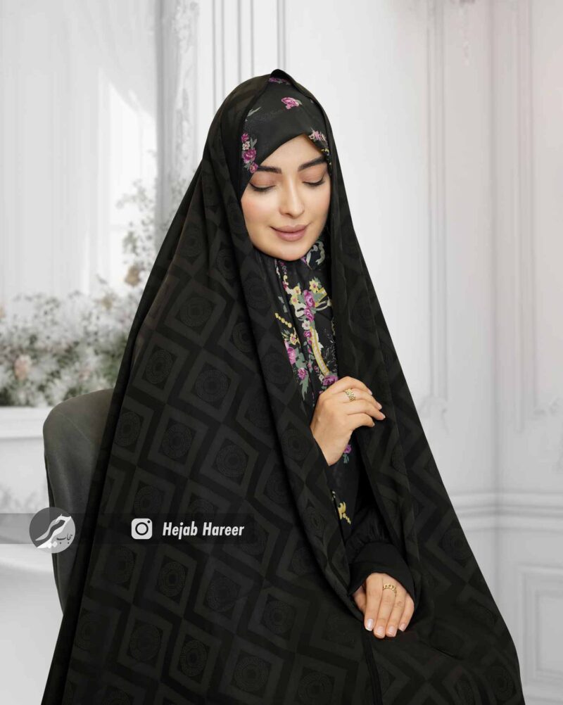 چادر مشکی طرحدار ایرانی کد 10540 - Image 1