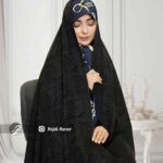 چادر مشکی طرحدار ایرانی کد 10541