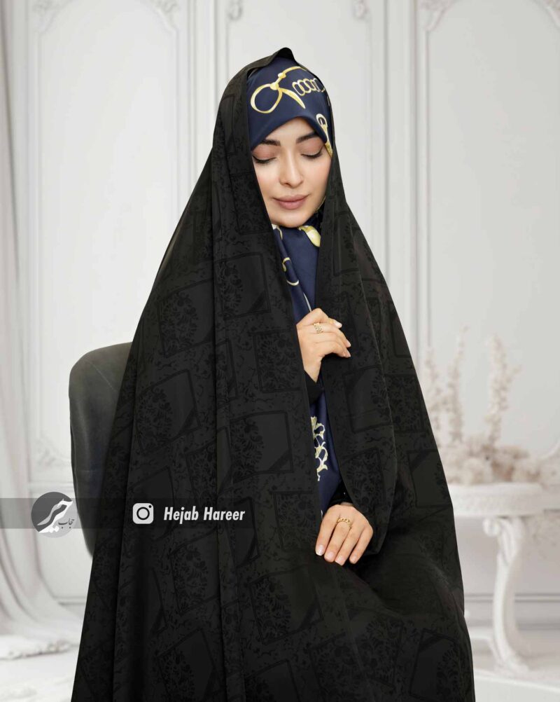 چادر مشکی طرحدار ایرانی کد 10541 - Image 1