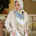 روسری رنگی طرح دار کد 10572