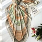روسری رنگی طرح دار کد 10574