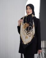 روسری رنگی طرح دار کد 10604