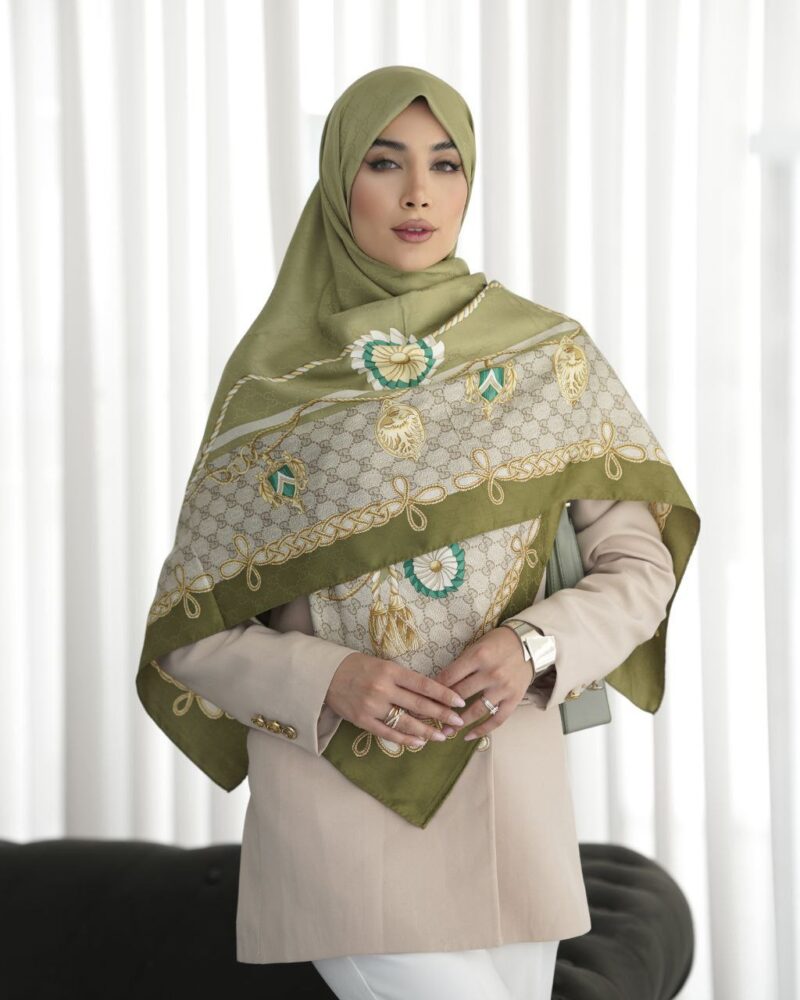 روسری رنگی طرح دار کد 10607 - Image 1