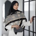 روسری رنگی طرح دار کد 10608