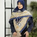 روسری رنگی طرح دار کد 10609