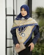 روسری رنگی طرح دار کد 10609