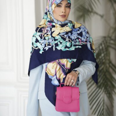 روسری رنگی طرح دار کد 10654