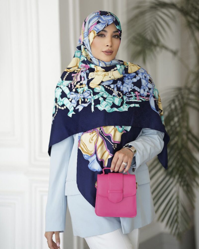 10654-2 روسری رنگی طرح دار کد 10654 - Image 1