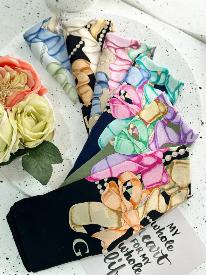 روسری رنگی طرح دار کد 10654 - Image 2