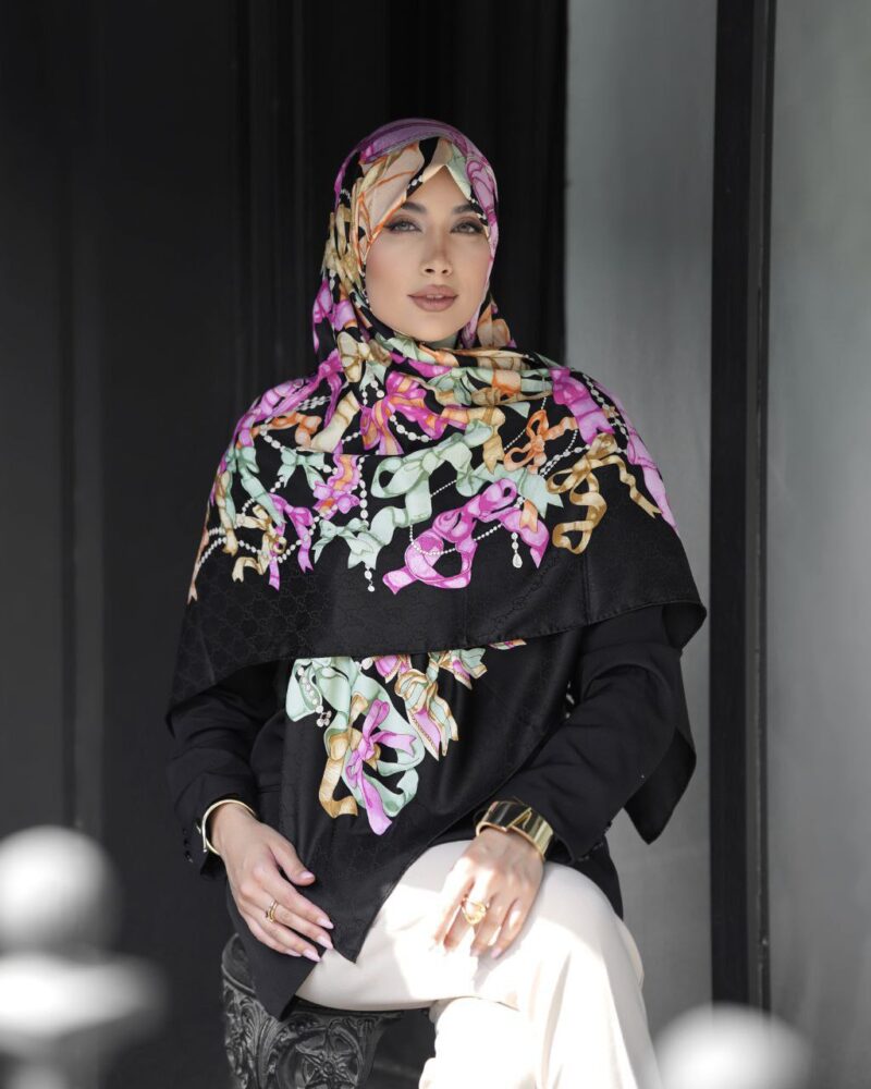 10655 روسری رنگی طرح دار کد 10655 - Image 1