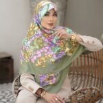 روسری رنگی طرح دار کد 10656