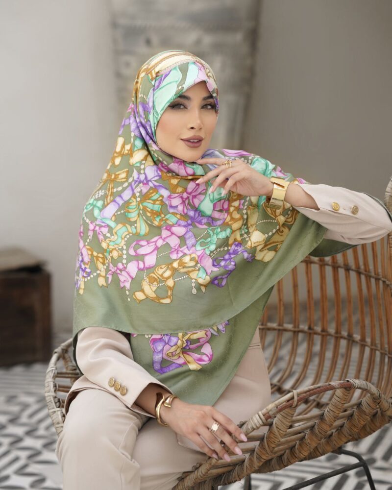 10656 روسری رنگی طرح دار کد 10656 - Image 1