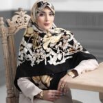 روسری رنگی طرح دار کد 10657