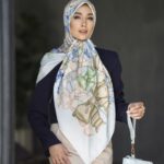 روسری رنگی طرح دار کد 10659
