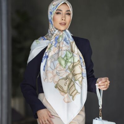 روسری رنگی طرح دار کد 10659