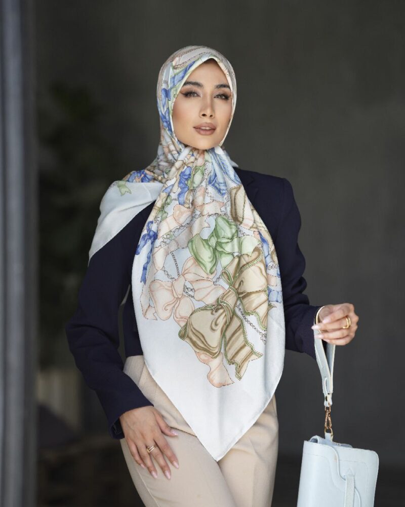 10659 روسری رنگی طرح دار کد 10659 - Image 1