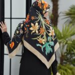 روسری رنگی طرح دار کد 10660