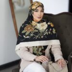 روسری رنگی طرح دار کد 10661