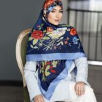 روسری رنگی طرح دار کد 10664