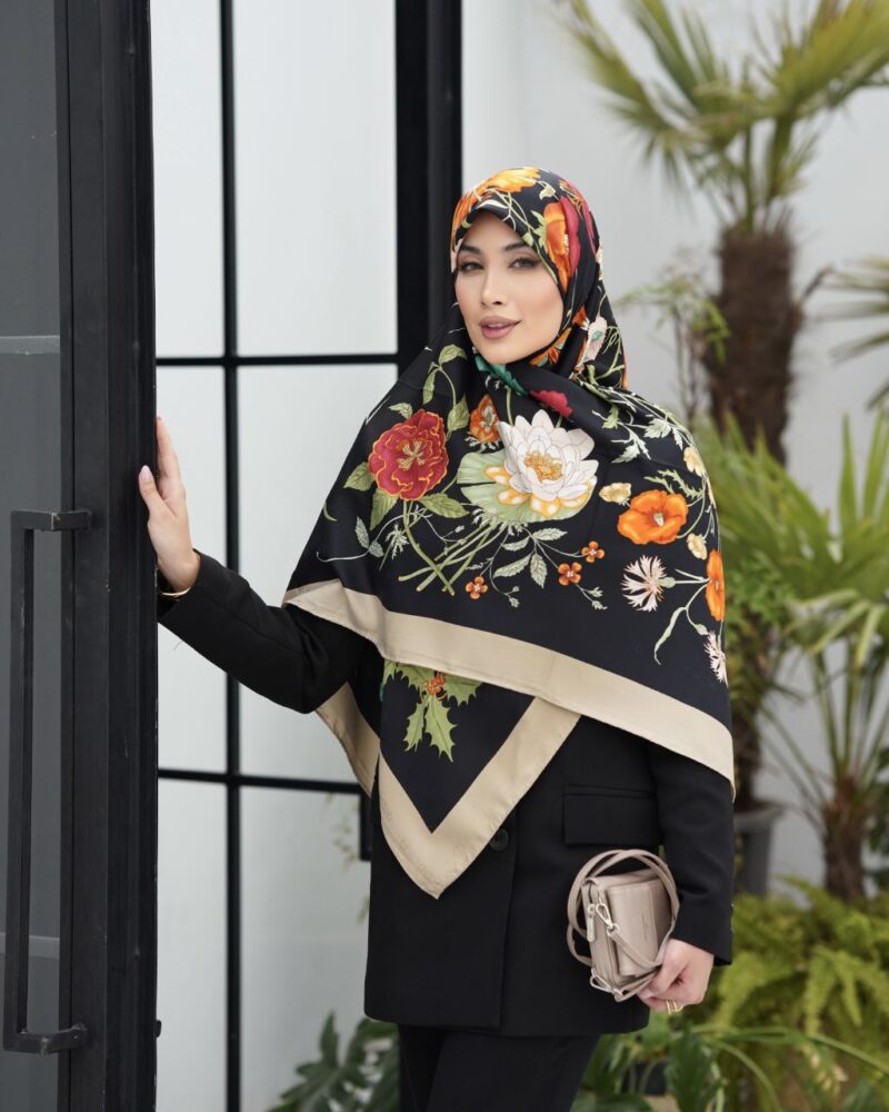 روسری رنگی طرح دار کد 10666 - Image 1