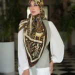 روسری رنگی طرح دار کد 10667