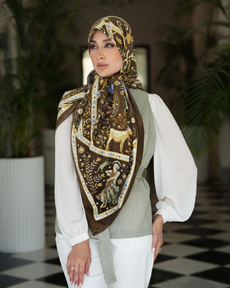 روسری رنگی طرح دار کد 10667 - Image 1