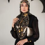 روسری رنگی طرح دار کد 10668