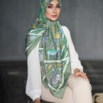 روسری رنگی طرح دار کد 10670