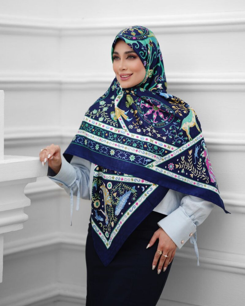 روسری رنگی طرح دار کد 10671 - Image 1