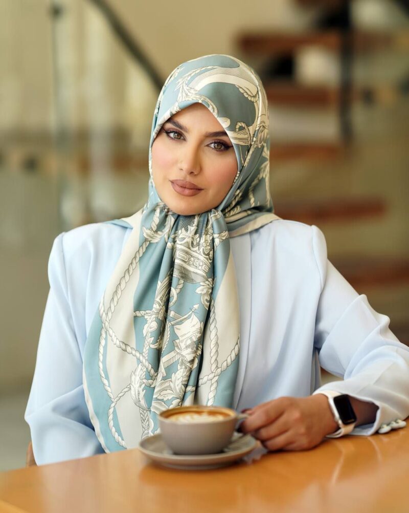 10675 روسری رنگی طرح دار کد 10675 - Image 1