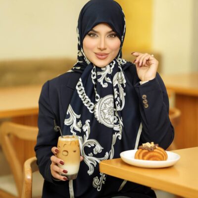 روسری رنگی طرح دار کد 10685