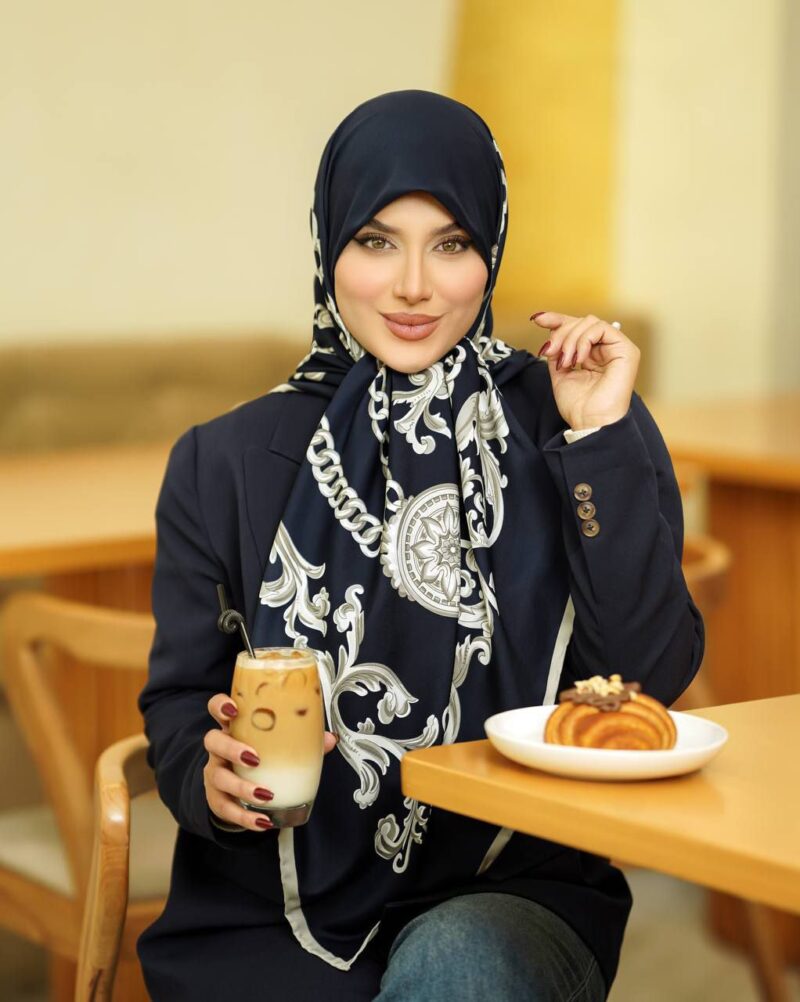 10685 روسری رنگی طرح دار کد 10685 - Image 1