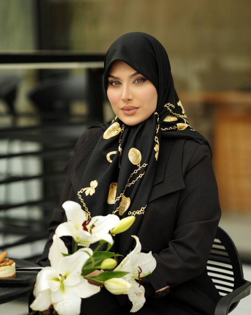 10689 روسری رنگی طرح دار کد 10689 - Image 1