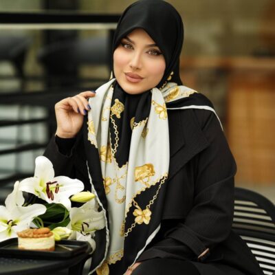 روسری رنگی طرح دار کد 10694