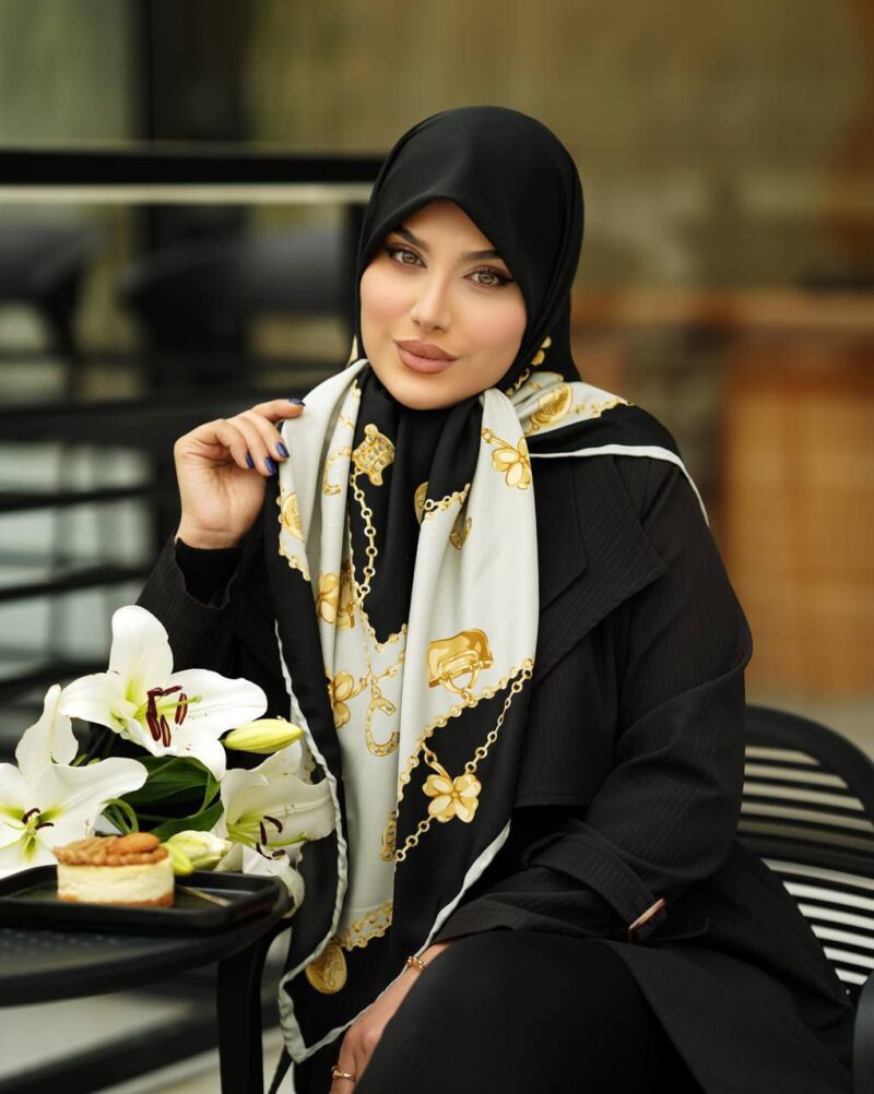 10694 روسری رنگی طرح دار کد 10694 - Image 1