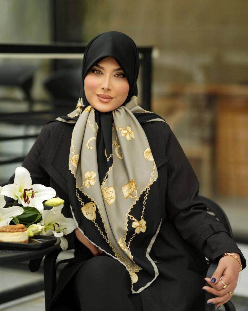 10695 روسری رنگی طرح دار کد 10695 - Image 1