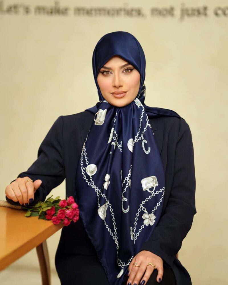 10696 روسری رنگی طرح دار کد 10696 - Image 1