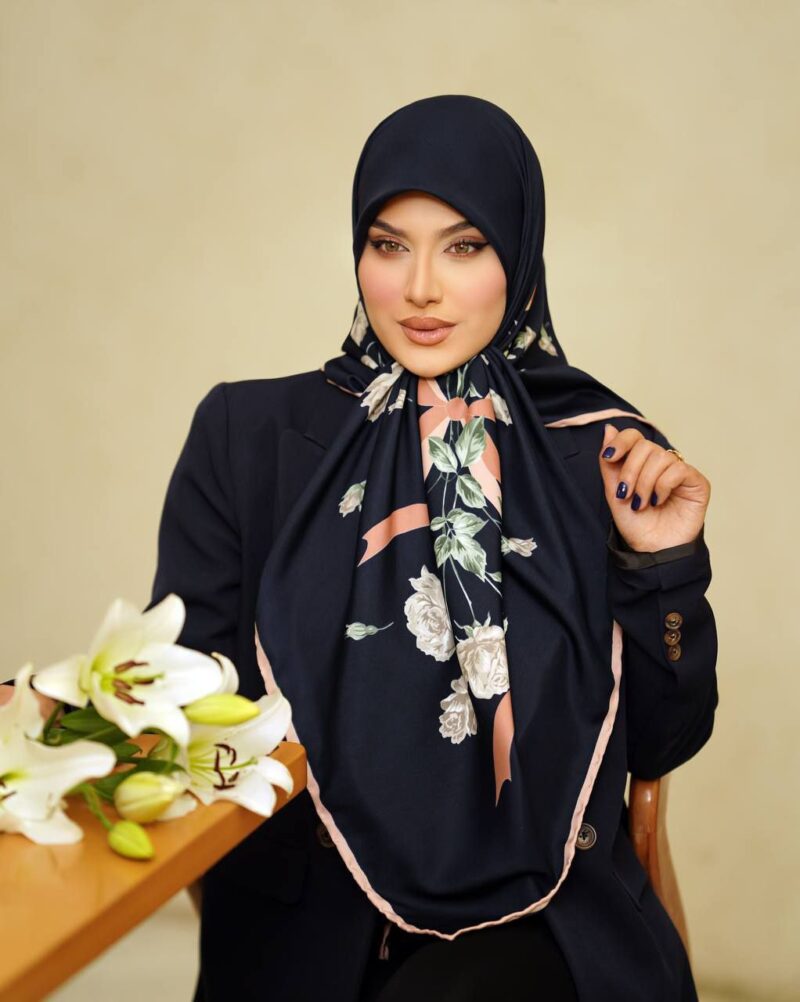 10697 روسری رنگی طرح دار کد 10697 - Image 1