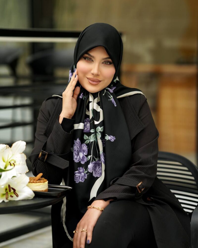 10698 روسری رنگی طرح دار کد 10698 - Image 1